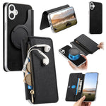 Til Samsung Galaxy A08 5G / A08 4G / A07 4G Lædercover, Krydsstruktur, Aftageligt Magnetisk Telefoncover, Pungstativ