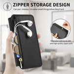 Til Samsung Galaxy A08 5G / A08 4G / A07 4G Lædercover, Krydsstruktur, Aftageligt Magnetisk Telefoncover, Pungstativ