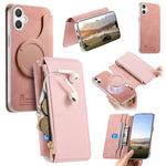 Til Samsung Galaxy A08 5G / A08 4G / A07 4G Lædercover, Krydsstruktur, Aftageligt Magnetisk Telefoncover, Pungstativ