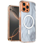 For iPhone 16 Pro Max Magnetic Case Foxtail Pattern TPU + Acrylic Shockproof Phone Cover