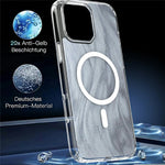 For iPhone 16 Pro Max Magnetic Case Foxtail Pattern TPU + Acrylic Shockproof Phone Cover