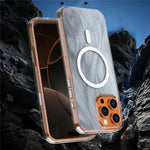 For iPhone 16 Pro Max Magnetic Case Foxtail Pattern TPU + Acrylic Shockproof Phone Cover