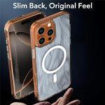 For iPhone 16 Pro Max Magnetic Case Foxtail Pattern TPU + Acrylic Shockproof Phone Cover