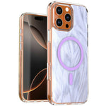 For iPhone 16 Pro Max Magnetic Case Foxtail Pattern TPU + Acrylic Shockproof Phone Cover