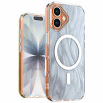 For iPhone 17 Magnetic Case Foxtail Pattern TPU + Acrylic Shockproof Phone Cover