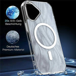 For iPhone 17 Magnetic Case Foxtail Pattern TPU + Acrylic Shockproof Phone Cover