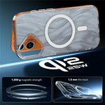 For iPhone 17 Magnetic Case Foxtail Pattern TPU + Acrylic Shockproof Phone Cover