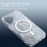 For iPhone 17 Magnetic Case Foxtail Pattern TPU + Acrylic Shockproof Phone Cover