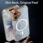 For iPhone 17 Magnetic Case Foxtail Pattern TPU + Acrylic Shockproof Phone Cover