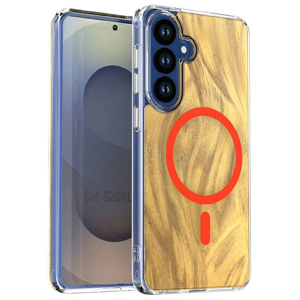 Til Samsung Galaxy S26+ Magnetisk Cover Rævehale Mønster TPU + Akryl Stødsikkert Telefoncover