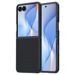 For Samsung Galaxy Z Flip8 Case Leather + PC Hard Phone Cover Carbon Fiber Texture