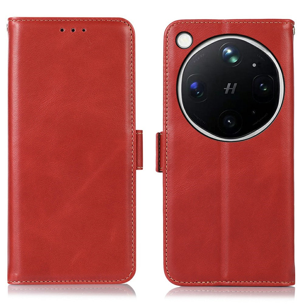 For Oppo Find X9 Ultra 5G Case RFID Blocking Genuine Cow Leather Wallet Phone Cover