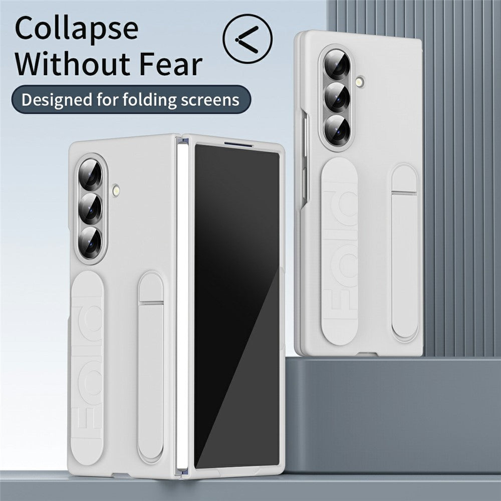 For Samsung Galaxy Z Fold8 Ultra Phone Case Kickstand Wristband PC Silicone Mobile Cover