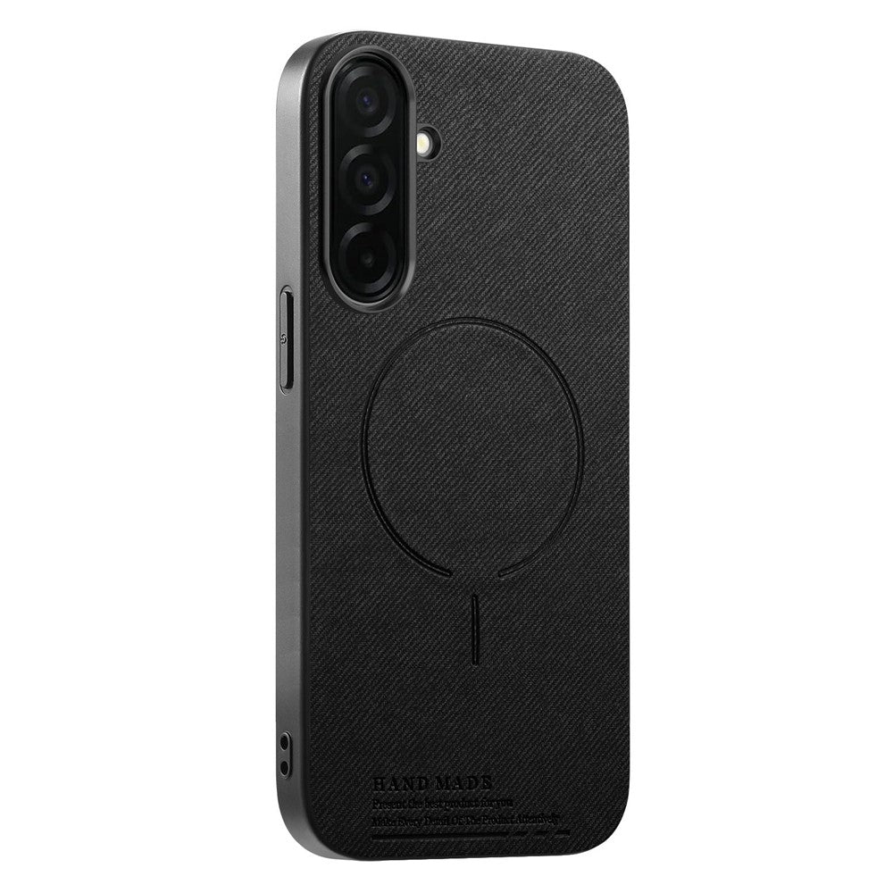 For Samsung Galaxy A27 5G Magnetic Case Cloth Texture PC + TPU + PU Leather Anti-Scratch Phone Cover