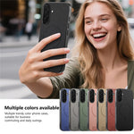 For Samsung Galaxy A27 5G Magnetic Case Cloth Texture PC + TPU + PU Leather Anti-Scratch Phone Cover