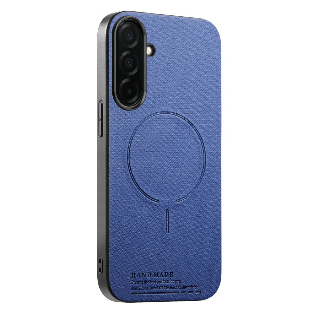 For Samsung Galaxy A27 5G Magnetic Case Cloth Texture PC + TPU + PU Leather Anti-Scratch Phone Cover