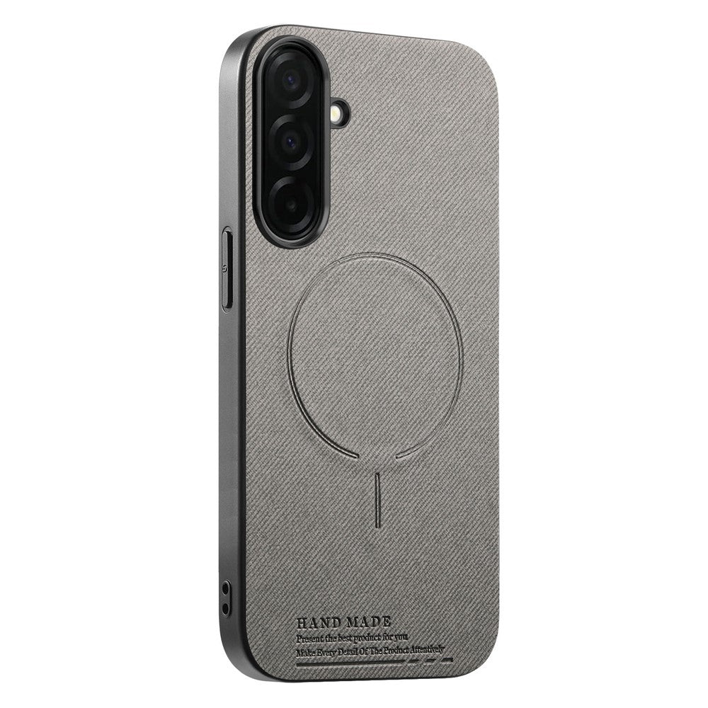 For Samsung Galaxy A27 5G Magnetic Case Cloth Texture PC + TPU + PU Leather Anti-Scratch Phone Cover