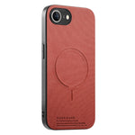 For iPhone 17e  /  16e Magnetic Case Cloth Texture PC + TPU + PU Leather Anti-Scratch Phone Cover
