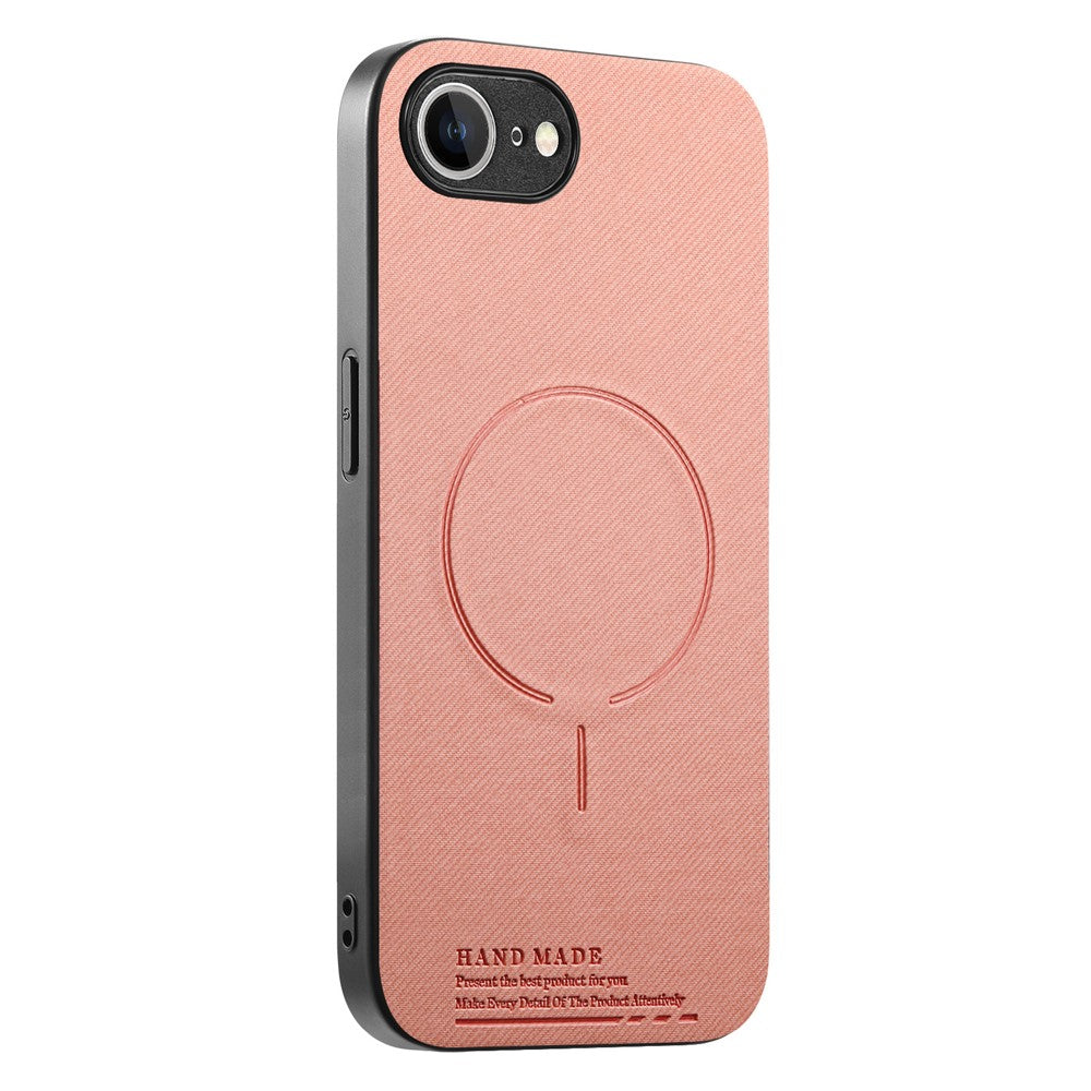 For iPhone 17e  /  16e Magnetic Case Cloth Texture PC + TPU + PU Leather Anti-Scratch Phone Cover