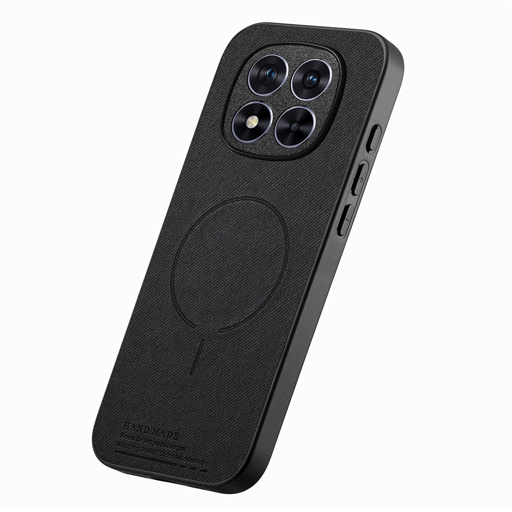 Xiaomi Redmi Note 15 Pro 4G (Global) Magnetiskt Skal Tygtextur PC + TPU + PU-läder Reptåligt mobilskal