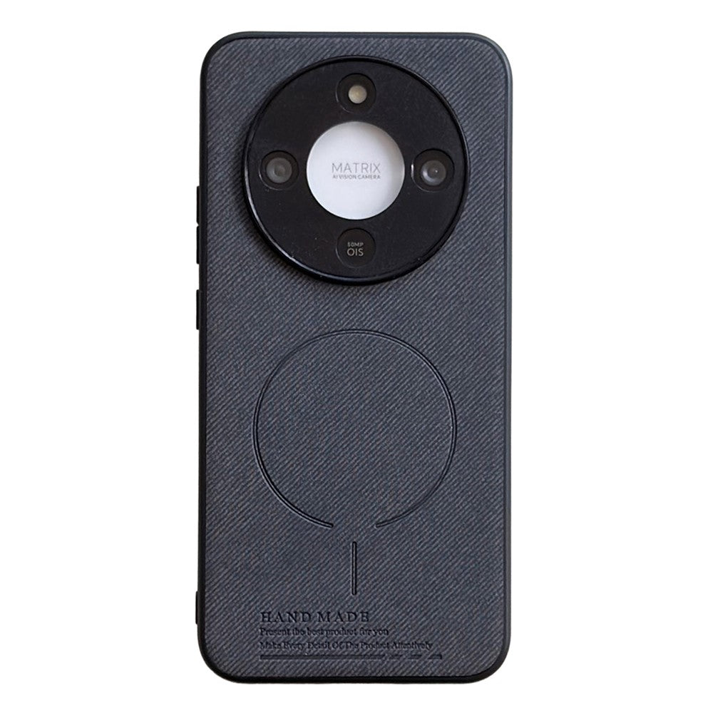 For Honor X70 5G  /  X9d 5G  /  Magic8 Lite 5G Magnetic Case Cloth Texture PC + TPU + PU Leather Anti-Scratch Phone Cover