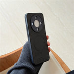 For Honor X70 5G  /  X9d 5G  /  Magic8 Lite 5G Magnetic Case Cloth Texture PC + TPU + PU Leather Anti-Scratch Phone Cover
