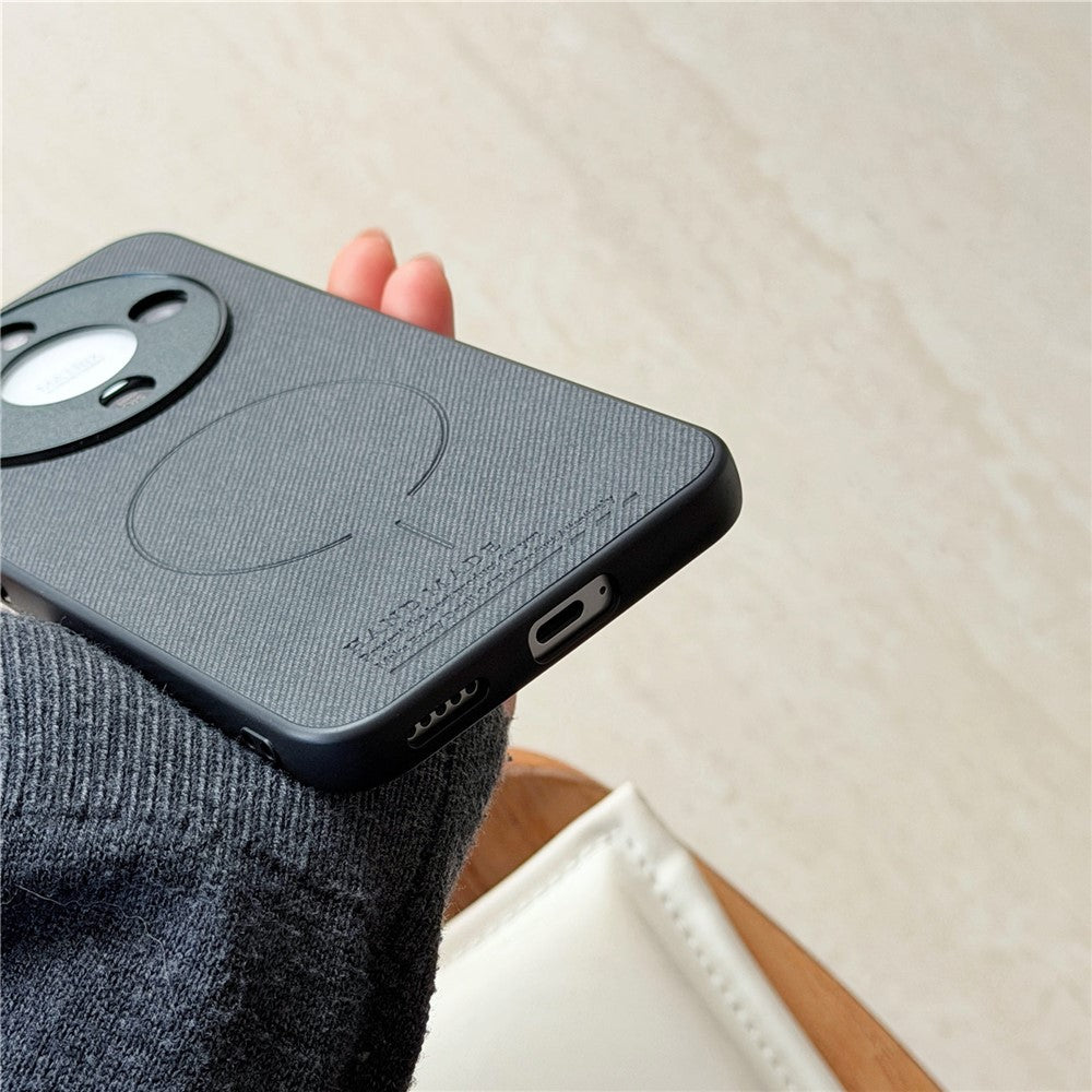 For Honor X70 5G  /  X9d 5G  /  Magic8 Lite 5G Magnetic Case Cloth Texture PC + TPU + PU Leather Anti-Scratch Phone Cover