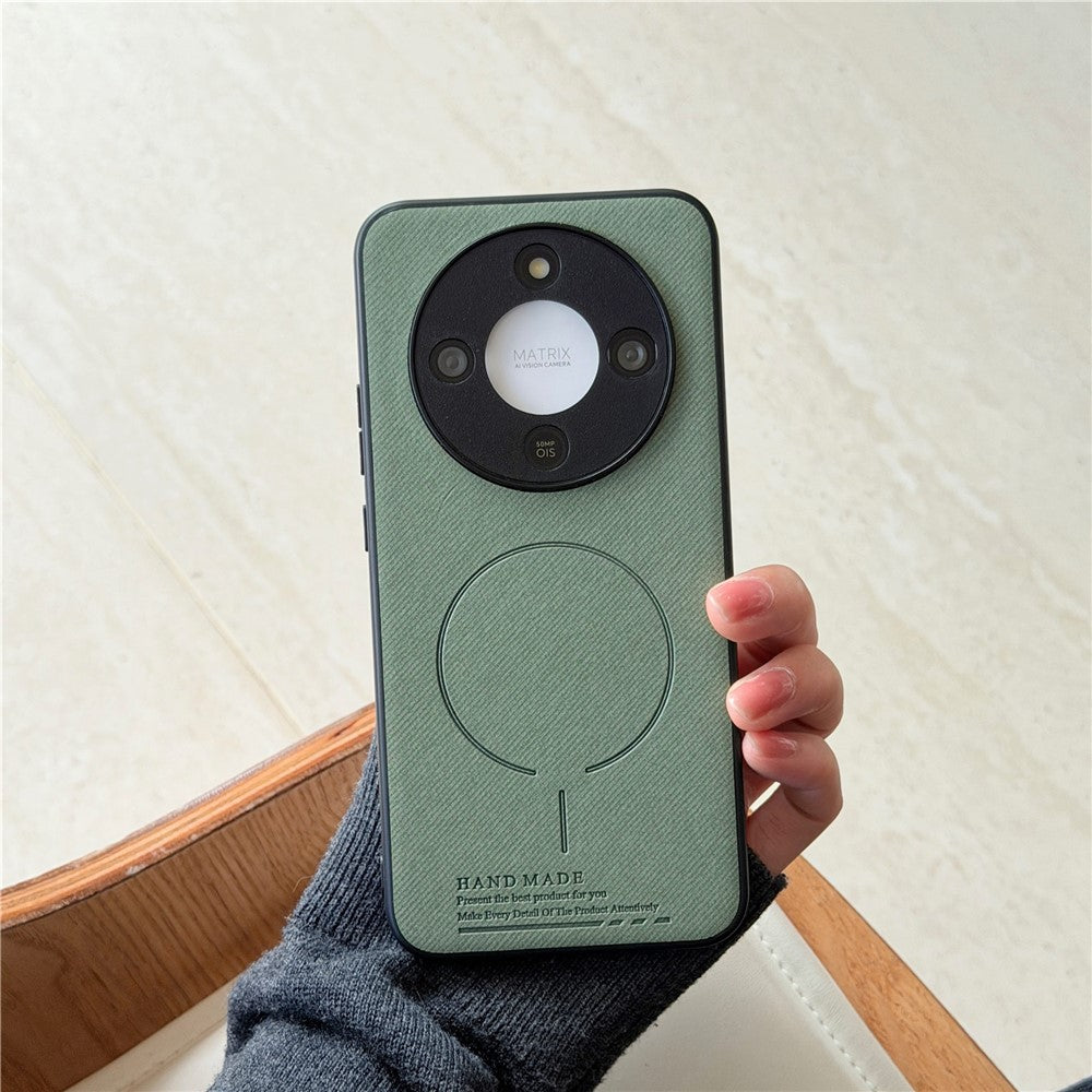 For Honor X70 5G  /  X9d 5G  /  Magic8 Lite 5G Magnetic Case Cloth Texture PC + TPU + PU Leather Anti-Scratch Phone Cover