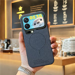 For Xiaomi 17 Pro Magnetic Case Cloth Texture PC + TPU + PU Leather Anti-Scratch Phone Cover