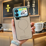 For Xiaomi 17 Pro Max Magnetic Case Cloth Texture PC + TPU + PU Leather Anti-Scratch Phone Cover