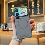 For Xiaomi 17 Pro Max Magnetic Case Cloth Texture PC + TPU + PU Leather Anti-Scratch Phone Cover