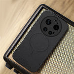 For Xiaomi 17 Ultra 5G Magnetic Case Cloth Texture PC + TPU + PU Leather Anti-Scratch Phone Cover