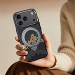 SULADA for iPhone 18 Pro / 17 Pro Magnetic Case 360° Rotating Ring Kickstand Golden Mountain Pattern PC Slim Phone Cover