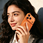 SULADA for iPhone 18 Pro / 17 Pro Magnetic Case 360° Rotating Ring Kickstand Golden Mountain Pattern PC Slim Phone Cover