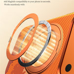 SULADA for iPhone 18 Pro / 17 Pro Magnetic Case 360° Rotating Ring Kickstand Golden Mountain Pattern PC Slim Phone Cover