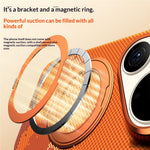 SULADA for Huawei Pura 90 Pro Max Magnetic Case 360° Rotating Ring Kickstand Golden Mountain Pattern PC Slim Phone Cover