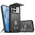 For Xiaomi Redmi K90 Pro Max 5G Case with Slide Camera Cover Kickstand PC + TPU Protective Phone Shell