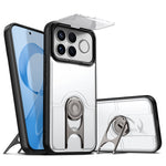 For Xiaomi Redmi K90 Pro Max 5G Case with Slide Camera Cover Kickstand PC + TPU Protective Phone Shell