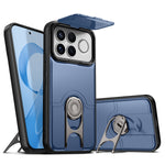 For Xiaomi Redmi K90 Pro Max 5G Case with Slide Camera Cover Kickstand PC + TPU Protective Phone Shell