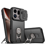 For Oppo Find X9 Pro 5G Case with Slide Camera Cover Kickstand PC + TPU Protective Phone Shell