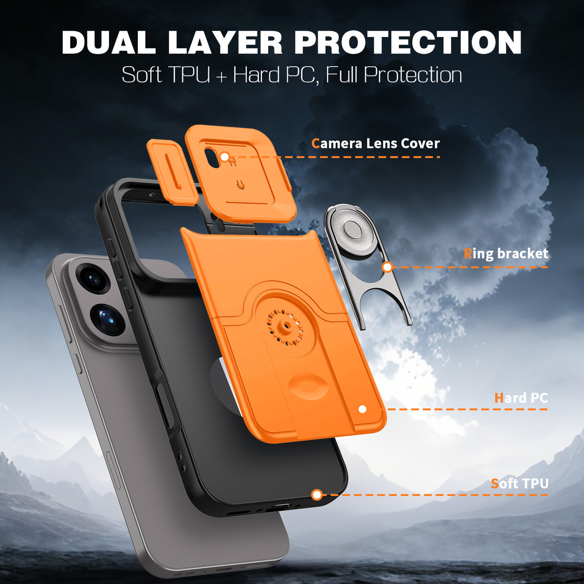 For Oppo Find X9 Pro 5G Case with Slide Camera Cover Kickstand PC + TPU Protective Phone Shell
