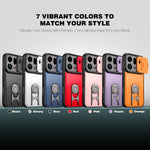 For Oppo Find X9 Pro 5G Case with Slide Camera Cover Kickstand PC + TPU Protective Phone Shell
