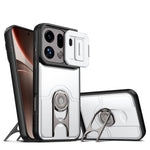 For Oppo Find X9 Pro 5G Case with Slide Camera Cover Kickstand PC + TPU Protective Phone Shell