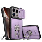 For Oppo Find X9 Pro 5G Case with Slide Camera Cover Kickstand PC + TPU Protective Phone Shell