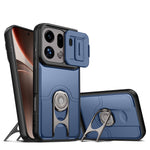 For Oppo Find X9 Pro 5G Case with Slide Camera Cover Kickstand PC + TPU Protective Phone Shell
