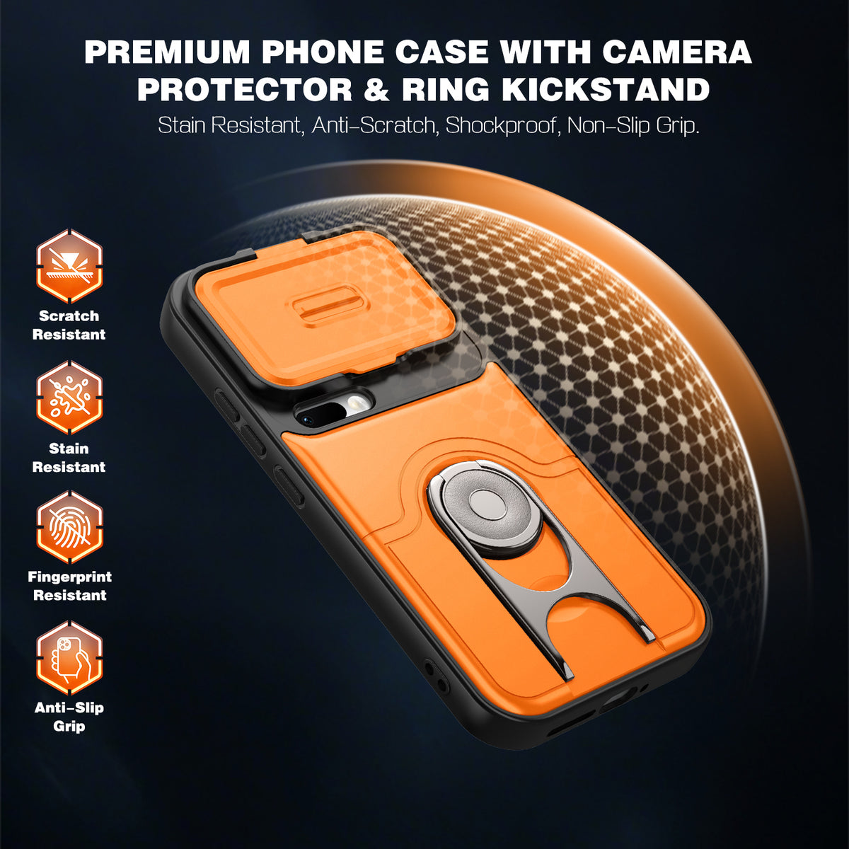 Xiaomi 17 Pro-skal med glidande kameraskydd, stativ, PC + TPU-skyddande mobilskal