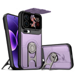 For Xiaomi 17 Pro Case with Slide Camera Cover Kickstand PC + TPU Protective Phone Shell