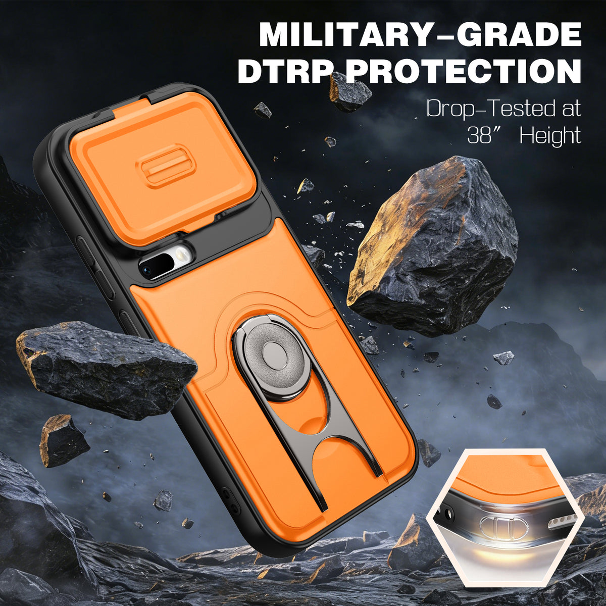 For Xiaomi 17 Pro Max Case with Slide Camera Cover Kickstand PC + TPU Protective Phone Shell