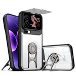 For Xiaomi 17 Pro Max Case with Slide Camera Cover Kickstand PC + TPU Protective Phone Shell