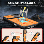 For iPhone 17 Case with Slide Camera Cover Kickstand PC + TPU Protective Phone Shell